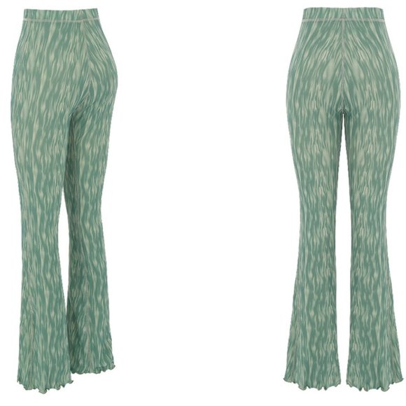 House of CB Erin Ivy Print Flared Trouser Pants - Picture 2 of 4